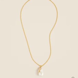 J. Crew Pearl and crystal pendant necklace